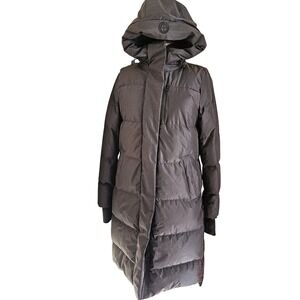 Mondetta Outdoor‎ Goods Black Full Zip Hooded Puffer Parka Long Jacket Women's M